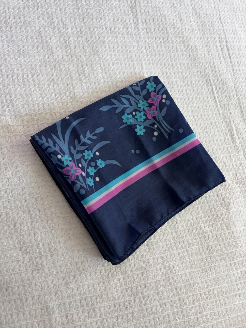 Navy Floral scarf
